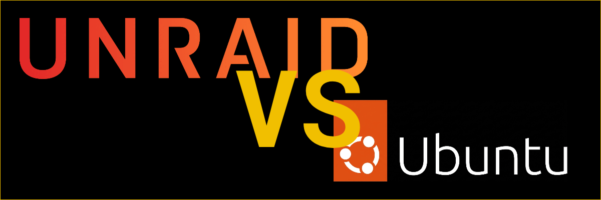Comparativa visual de interfaces de administración entre Unraid y Ubuntu Server.